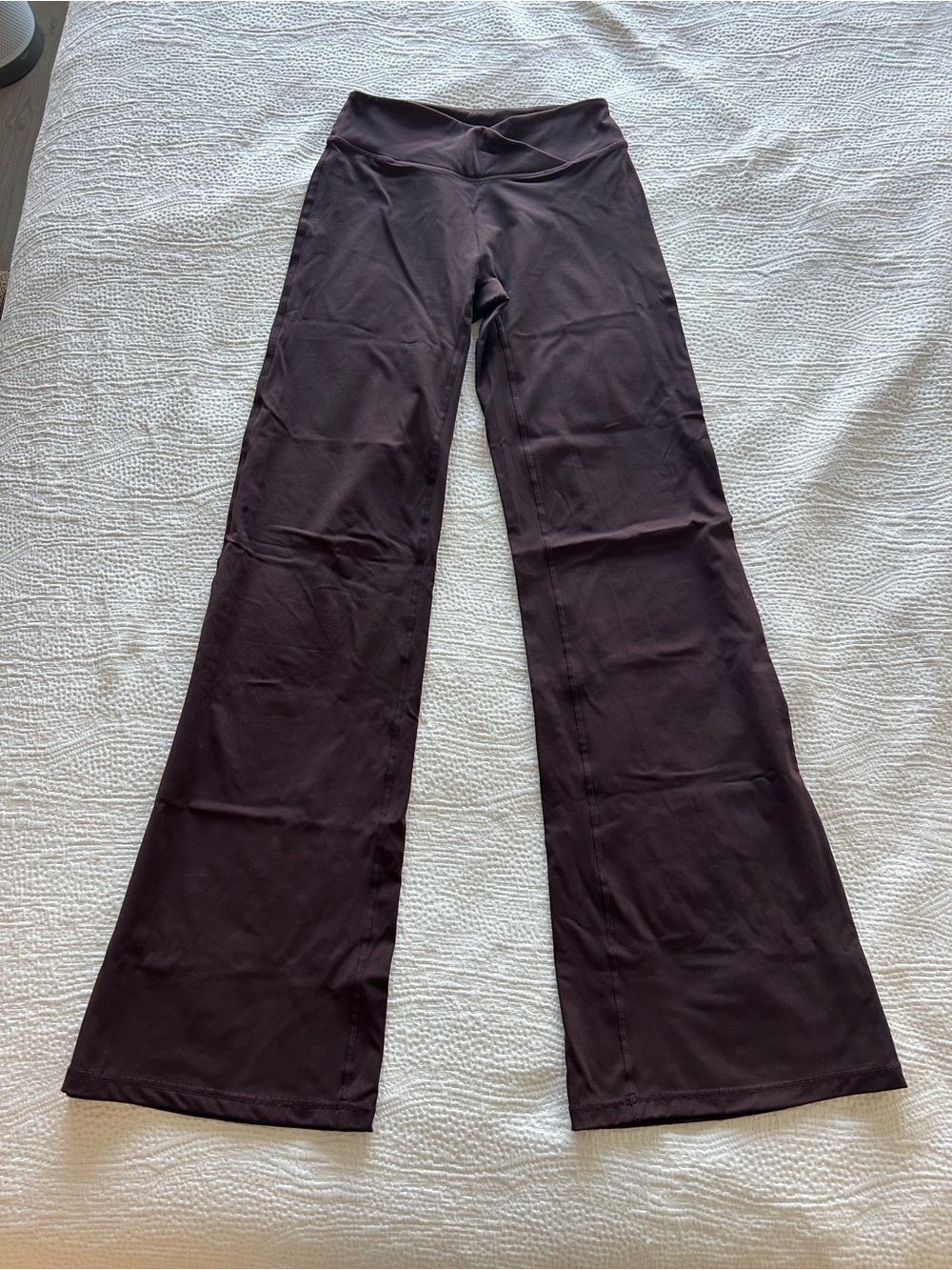 Oner Active Plum Brown Unified Wrap Flared Pants & Baby Tee Set - Picture 5 of 8
